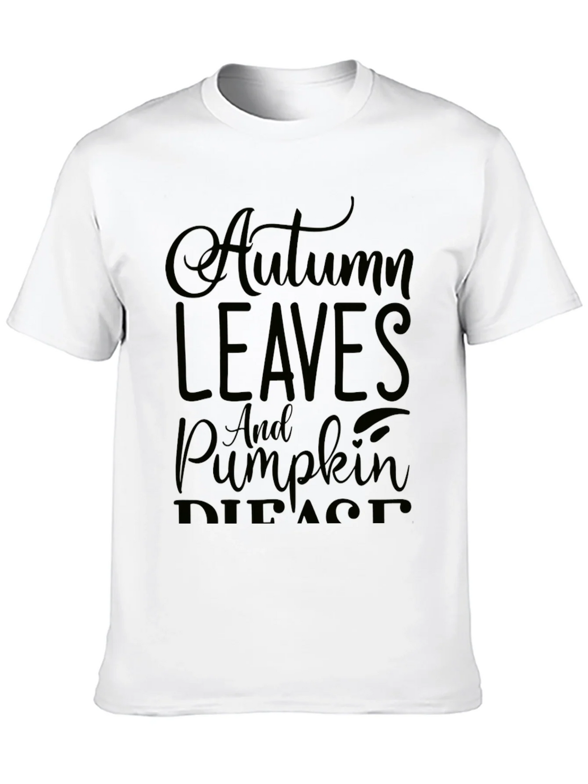 Autumn Leaves & Pumpkin Spice Black Graphic Tee product image 12