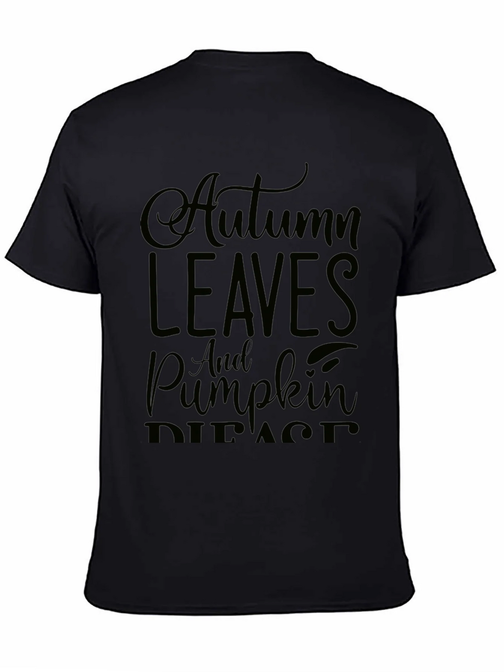 Autumn Leaves & Pumpkin Spice Black Graphic Tee product image 7