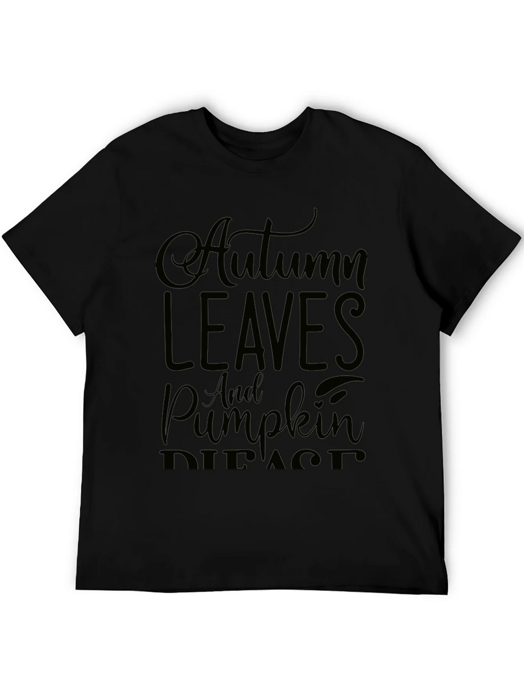 Autumn Leaves & Pumpkin Spice Black Graphic Tee product image 8