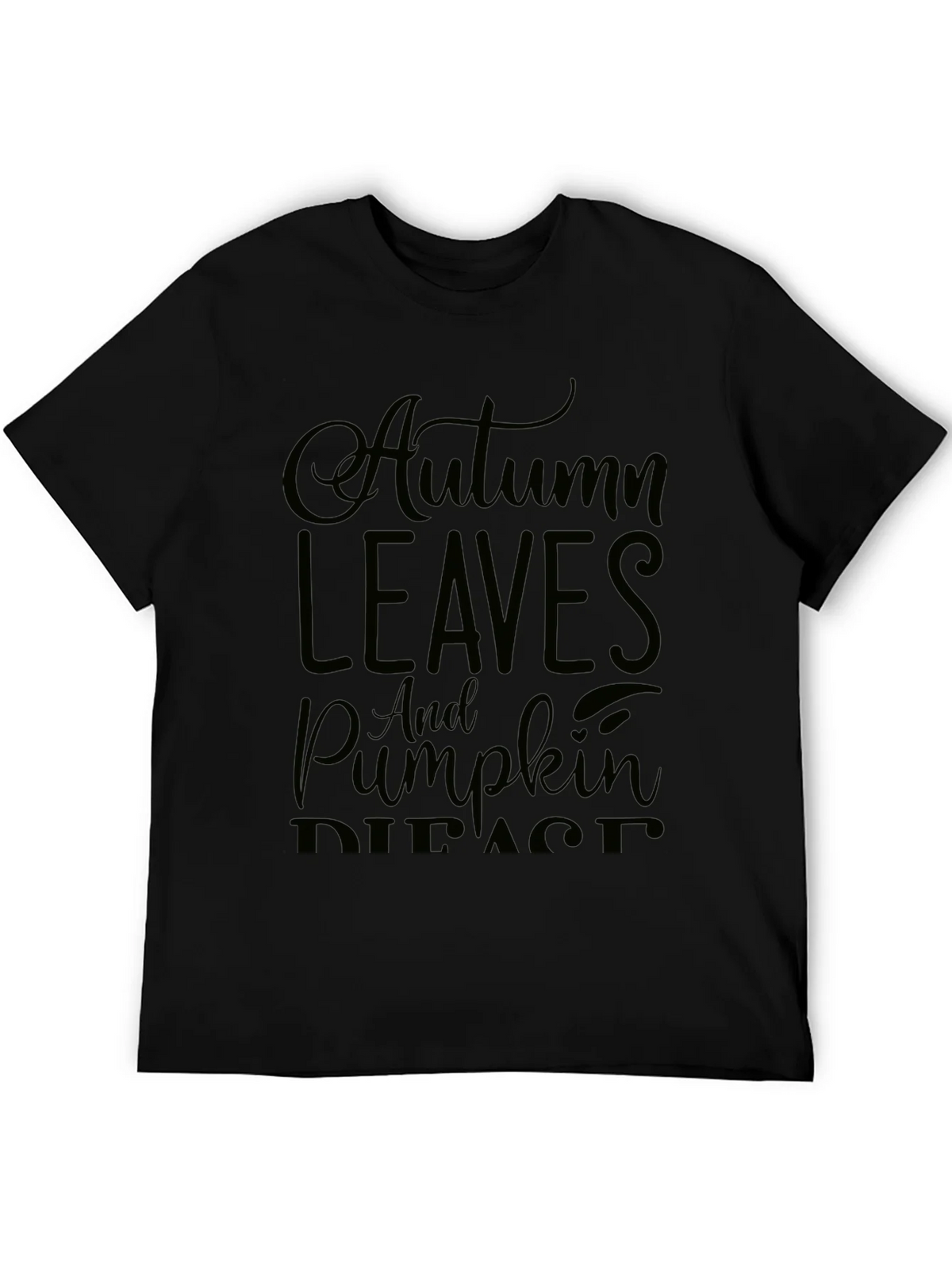 Autumn Leaves & Pumpkin Spice Black Graphic Tee product image 8