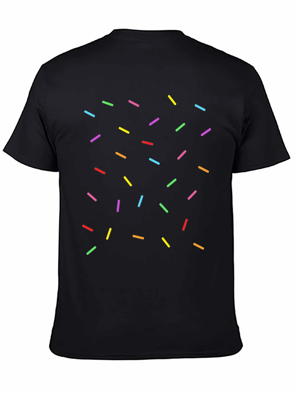 Sprinkle Pattern Black T-Shirt - Casual Unisex Tee product image 7