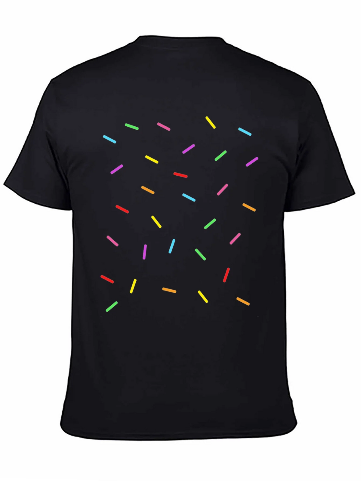 Sprinkle Pattern Black T-Shirt - Casual Unisex Tee product image 7