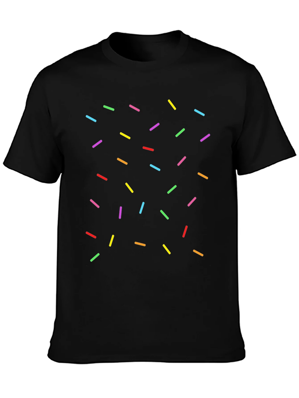 Sprinkle Pattern Black T-Shirt - Casual Unisex Tee product image 6