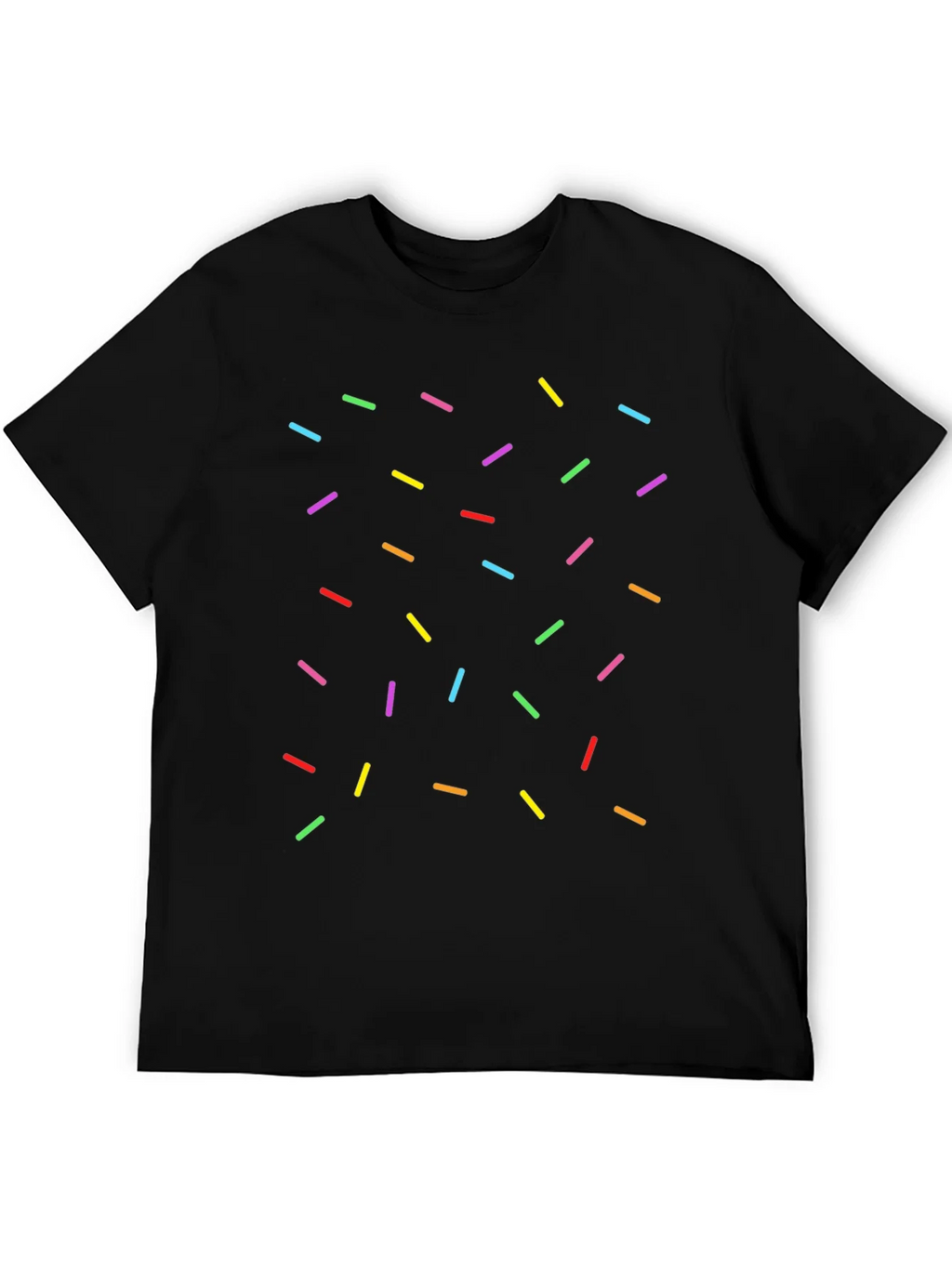 Sprinkle Pattern Black T-Shirt - Casual Unisex Tee product image 8