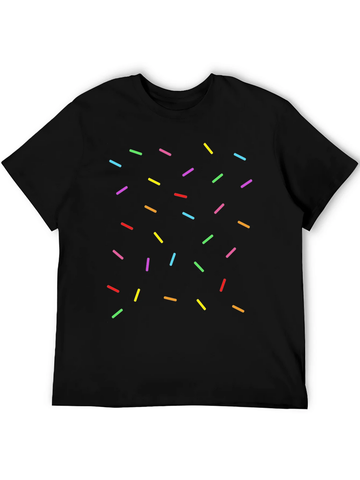 Sprinkle Pattern Black T-Shirt - Casual Unisex Tee product image 8