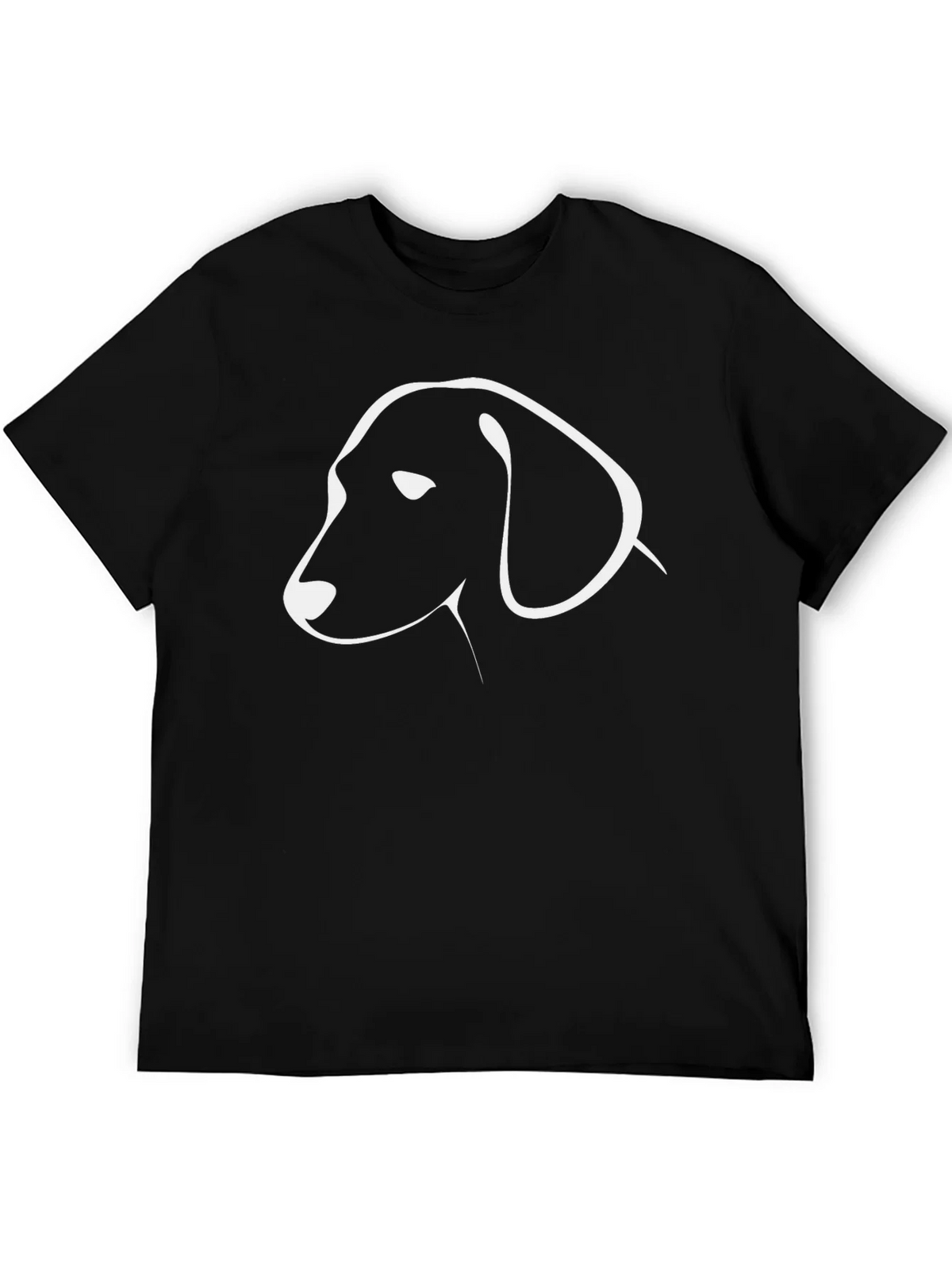 Minimalist Dog Graphic Tee - Black Cotton T-Shirt product image 8