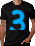 Cool Blue Number Three Graphic Tee product image 1