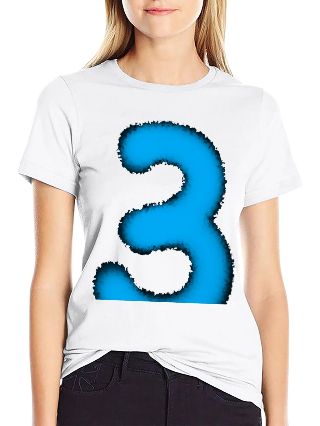 Cool Blue Number Three Graphic Tee product image 11