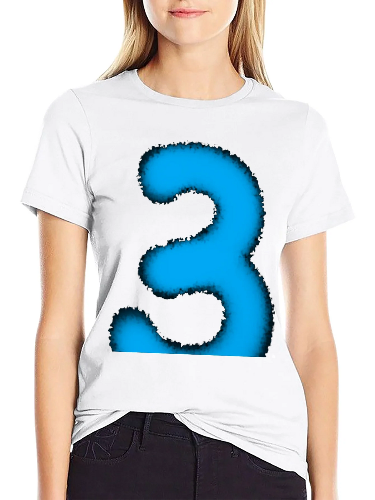 Cool Blue Number Three Graphic Tee product image 11