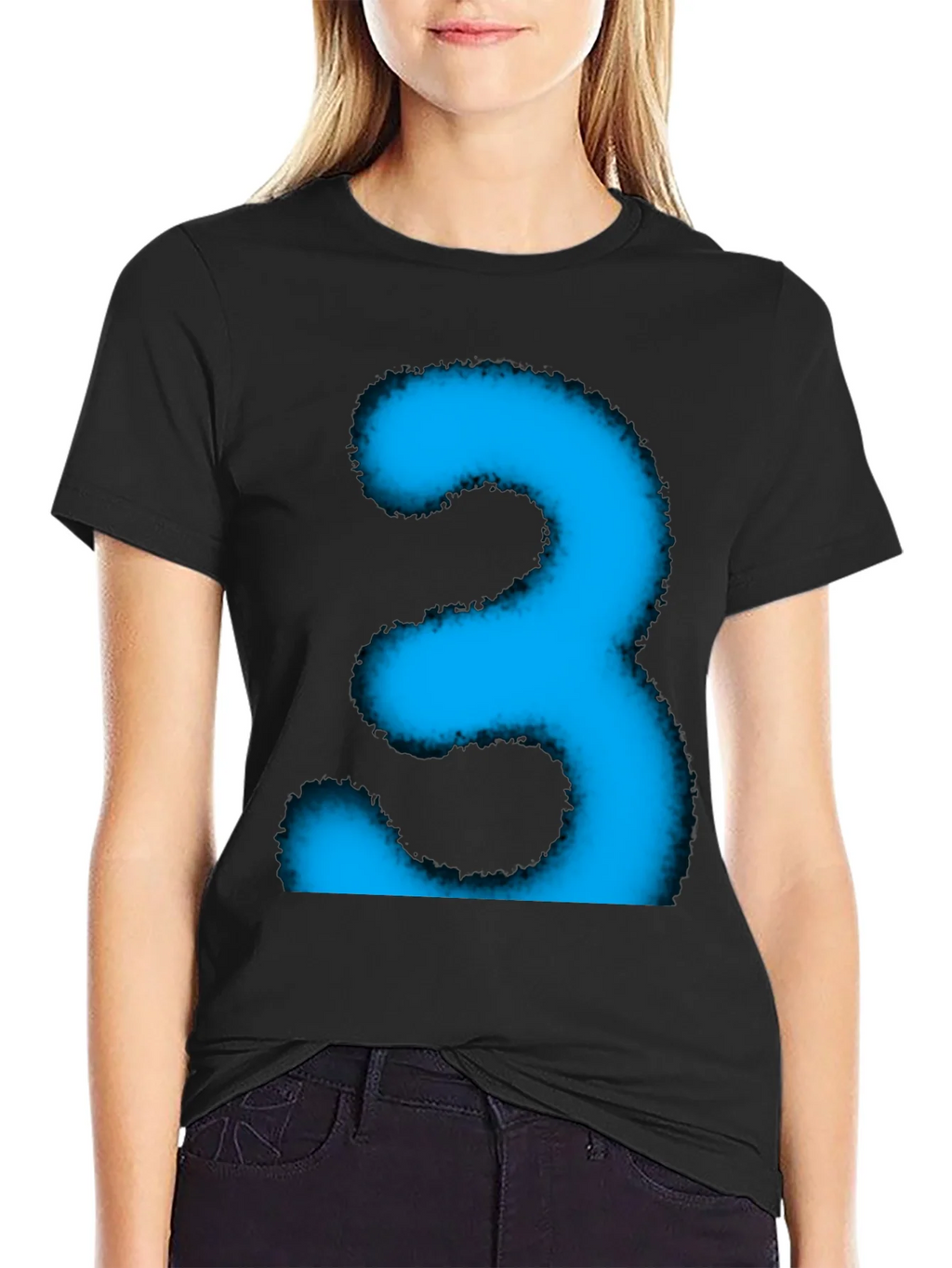 Cool Blue Number Three Graphic Tee product image 5