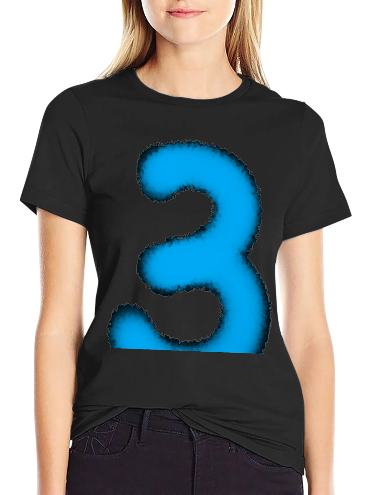 Cool Blue Number Three Graphic Tee product image 5