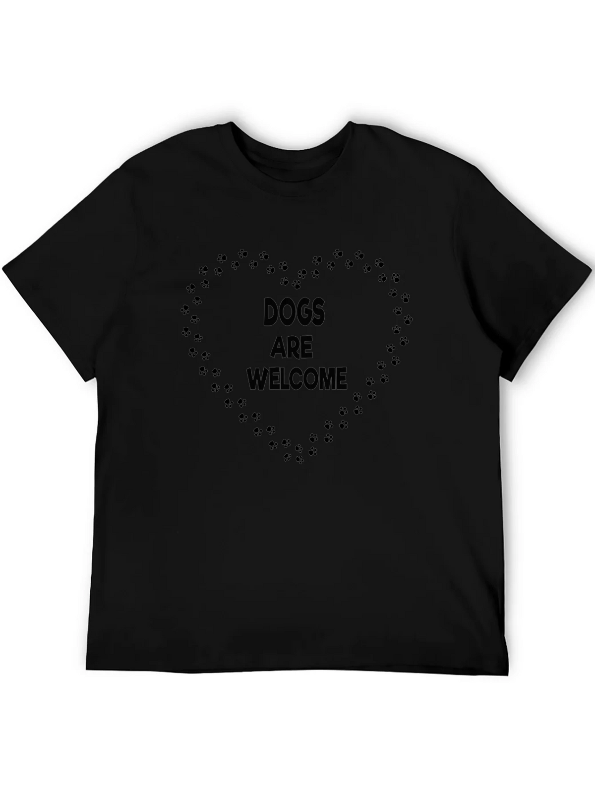 Dogs are Welcome Tee - Paw Print Heart product image 8