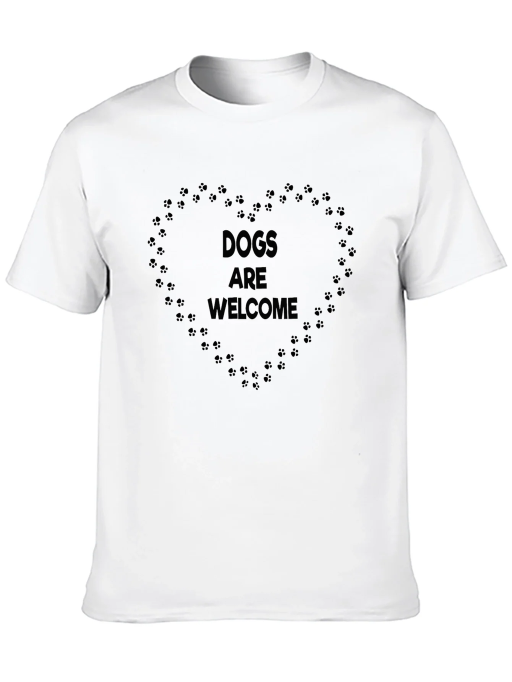 Dogs are Welcome Tee - Paw Print Heart product image 12