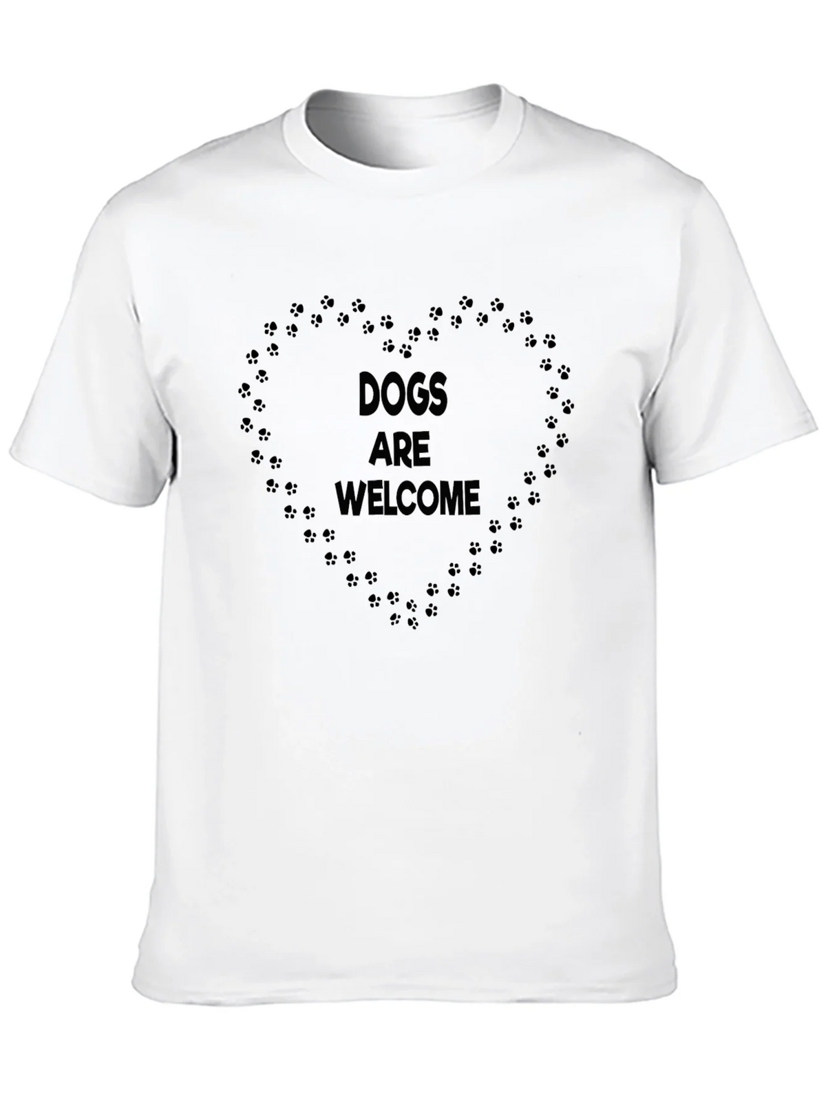 Dogs are Welcome Tee - Paw Print Heart product image 12