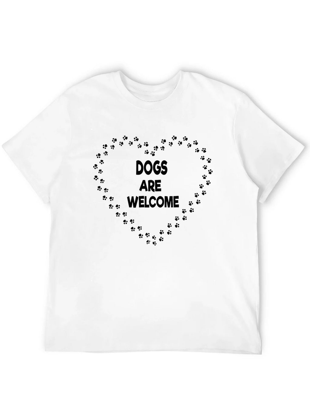 Dogs are Welcome Tee - Paw Print Heart product image 3