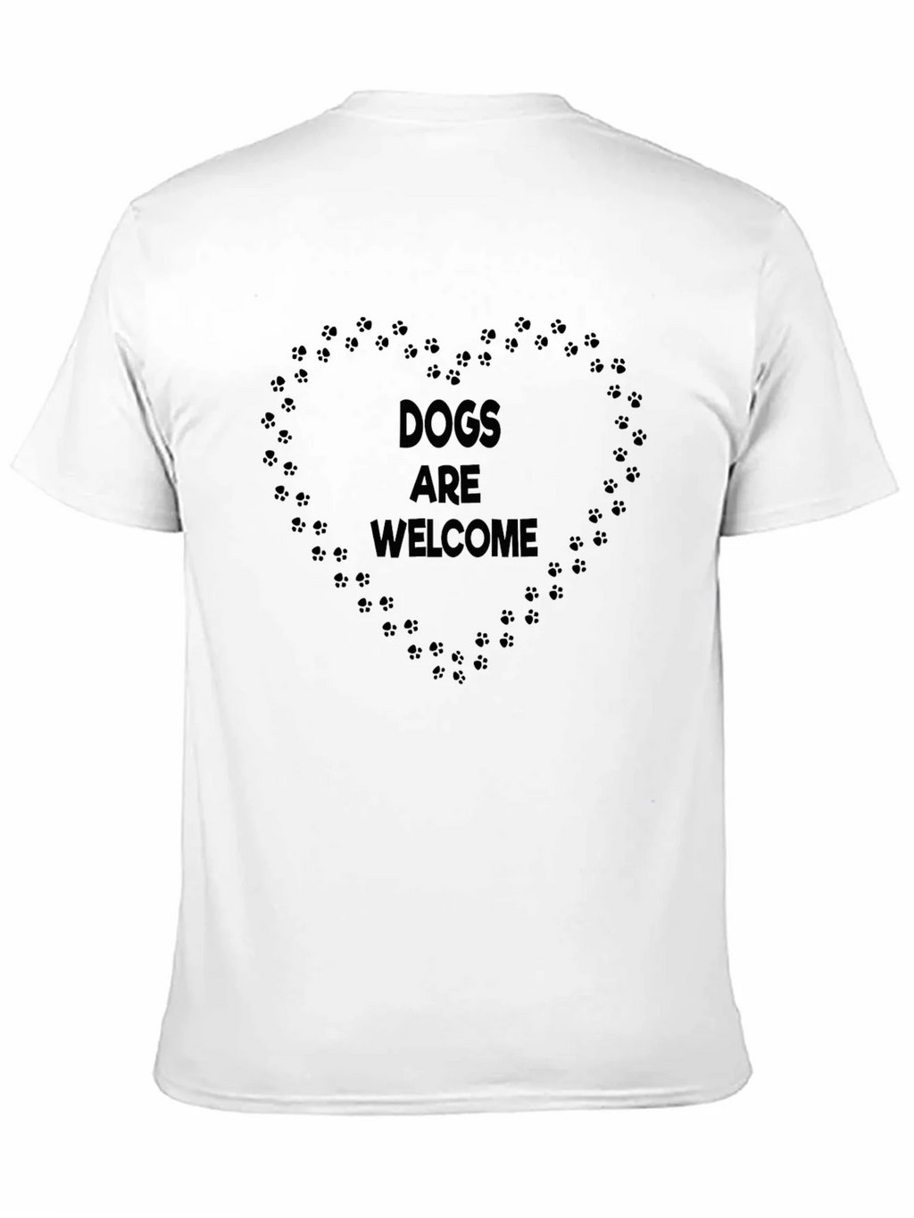 Dogs are Welcome Tee - Paw Print Heart product image 2