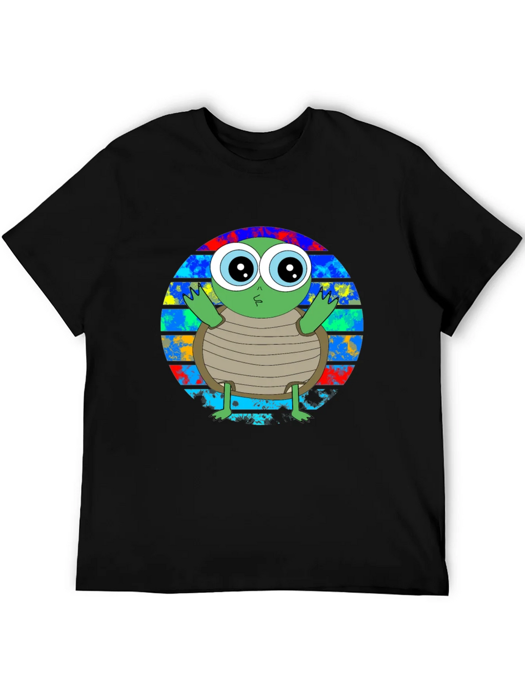 Cute Turtle Graphic T-Shirt - Unisex Black Tee product image 8