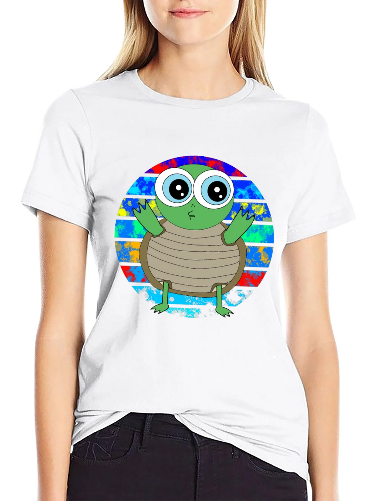 Cute Turtle Graphic T-Shirt - Unisex Black Tee product image 11