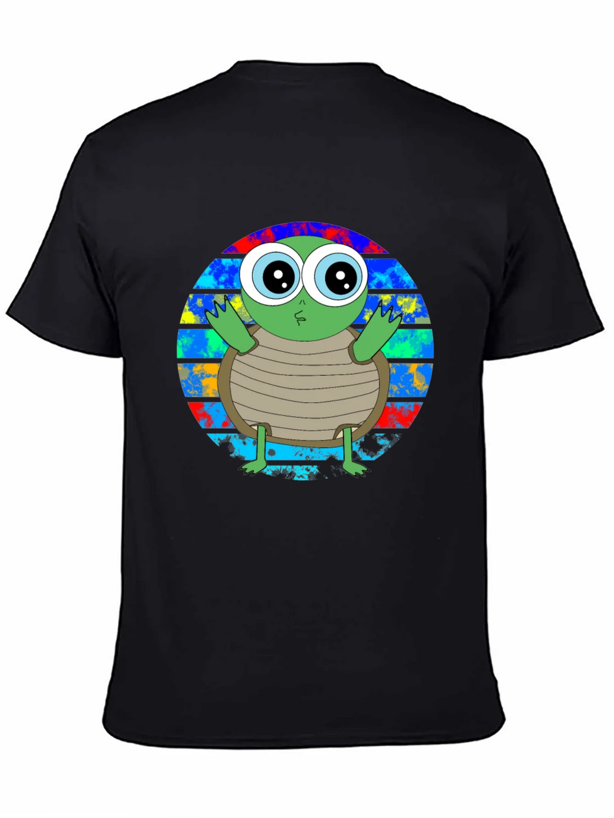 Cute Turtle Graphic T-Shirt - Unisex Black Tee product image 7