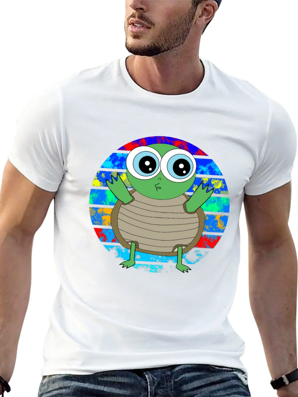 Cute Turtle Graphic T-Shirt - Unisex Black Tee product image 4