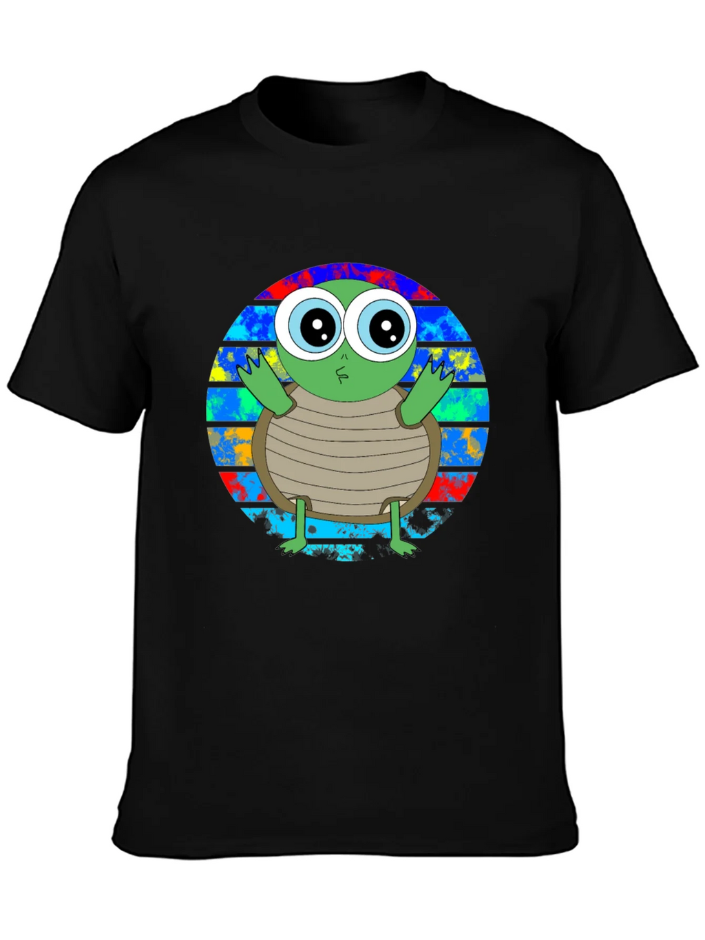 Cute Turtle Graphic T-Shirt - Unisex Black Tee product image 6