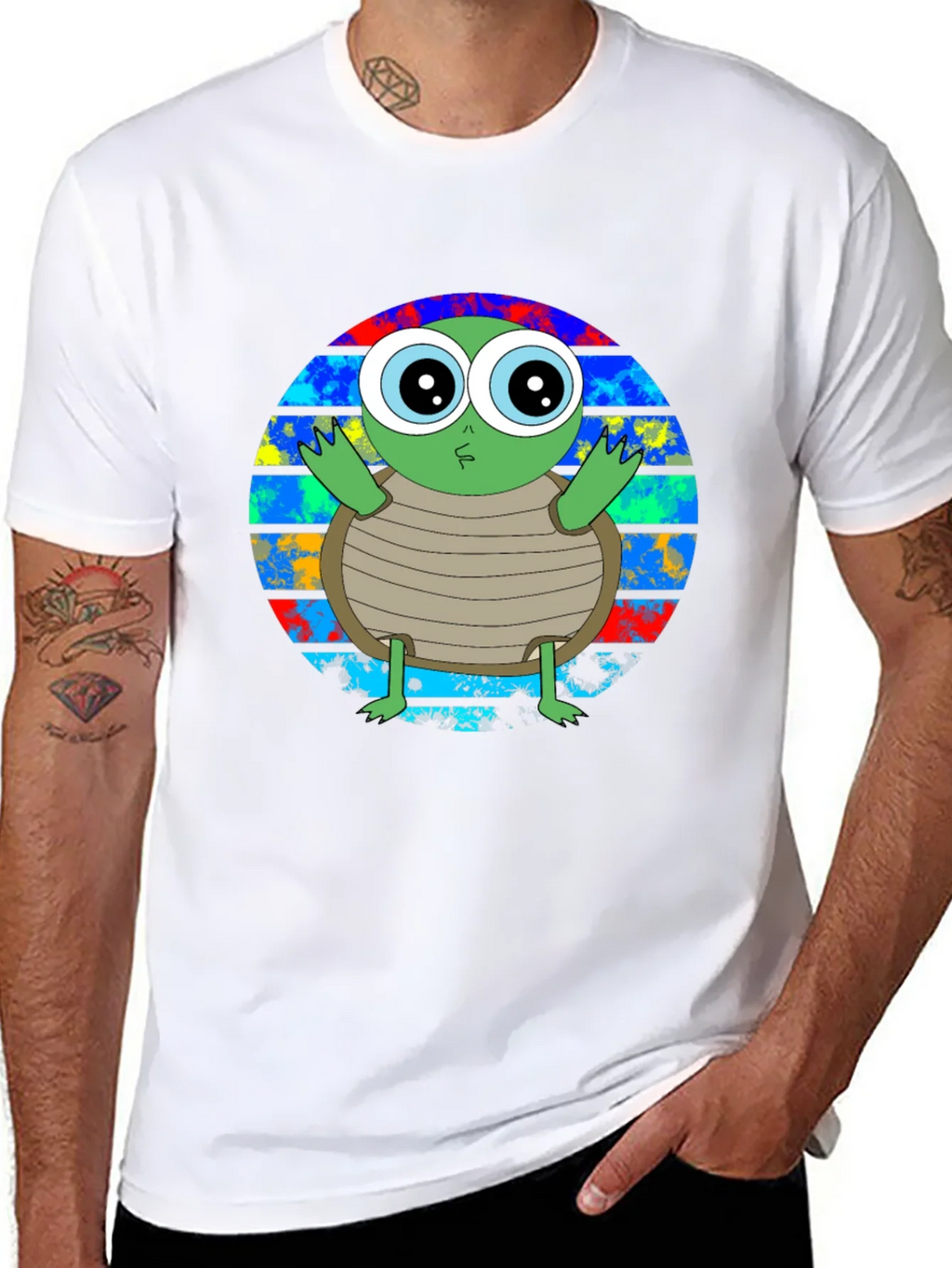 Cute Turtle Graphic T-Shirt - Unisex Black Tee product image 10