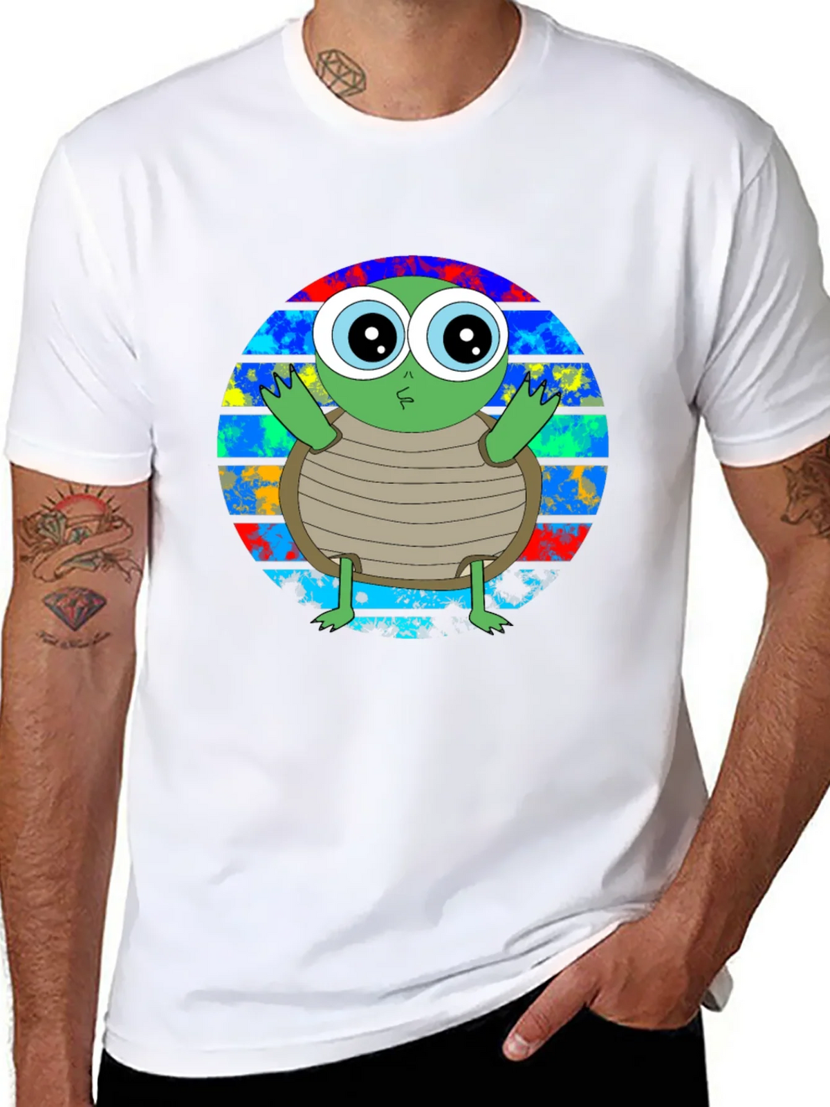 Cute Turtle Graphic T-Shirt - Unisex Black Tee product image 10