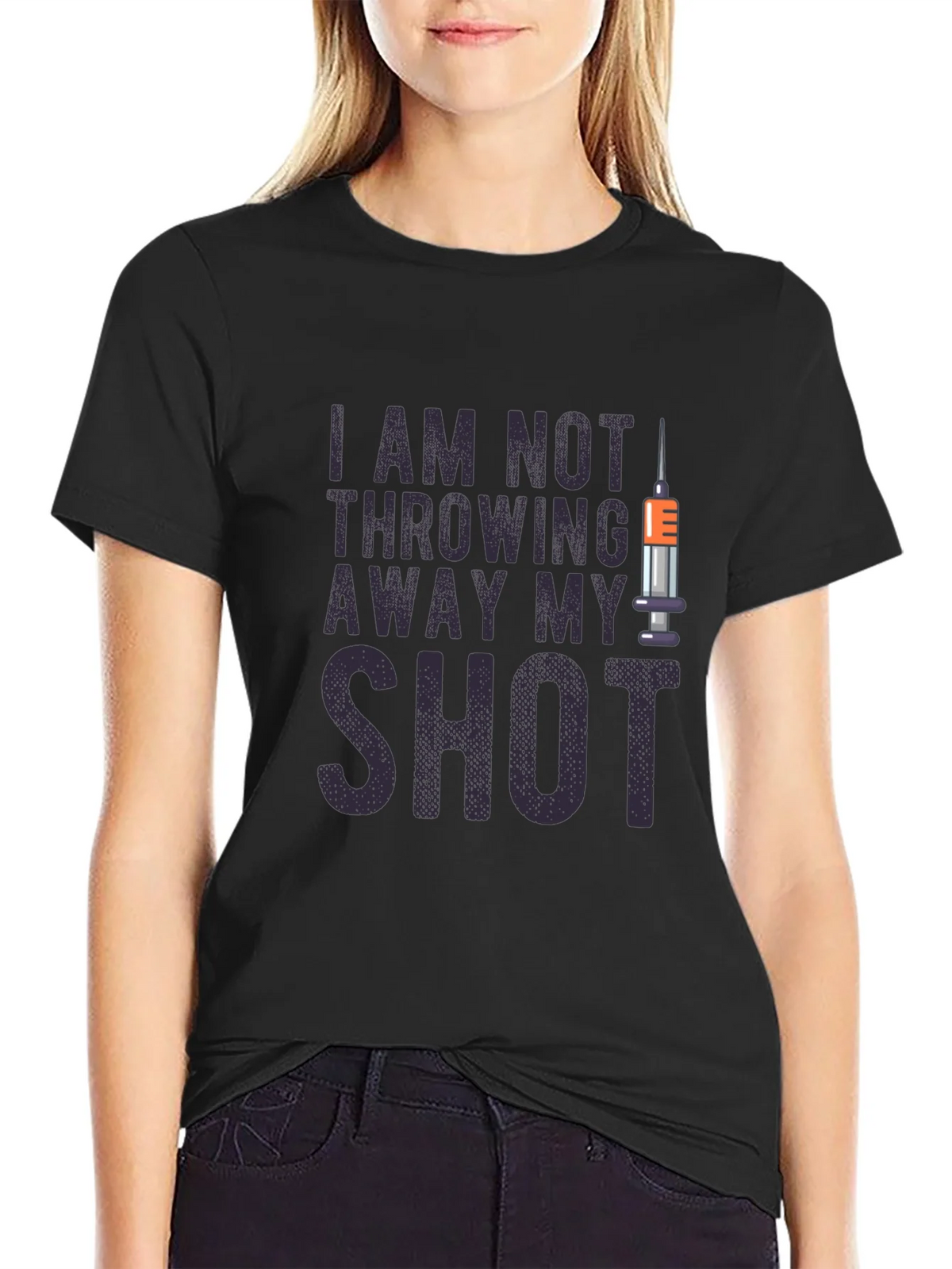 Im Not Throwing Away My Shot Black T-Shirt product image 5