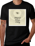 Weird Vibes Only Graphic Tee - Black Cotton T-Shirt product image 1