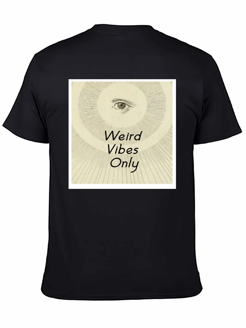 Weird Vibes Only Graphic Tee - Black Cotton T-Shirt product image 7