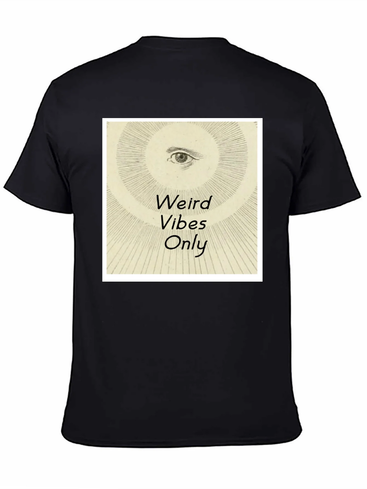 Weird Vibes Only Graphic Tee - Black Cotton T-Shirt product image 7