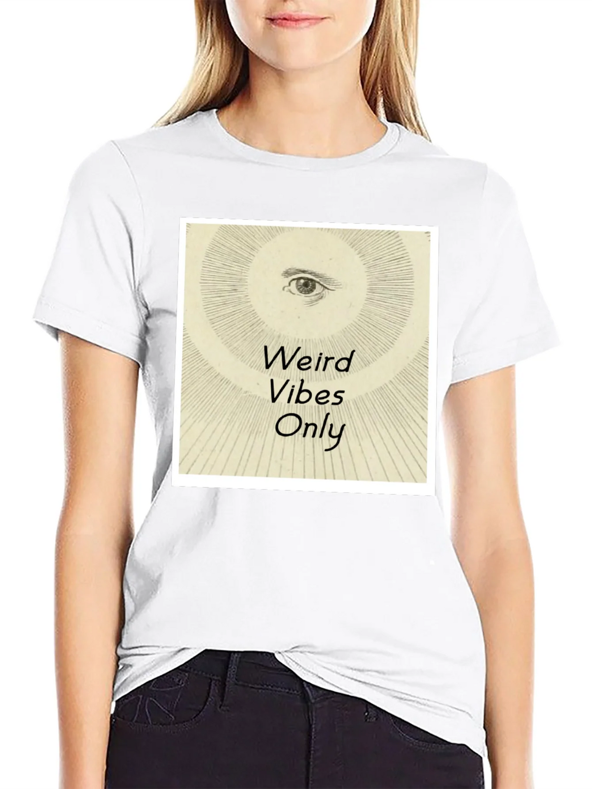 Weird Vibes Only Graphic Tee - Black Cotton T-Shirt product image 11