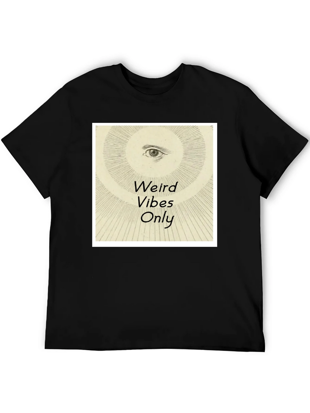 Weird Vibes Only Graphic Tee - Black Cotton T-Shirt product image 8
