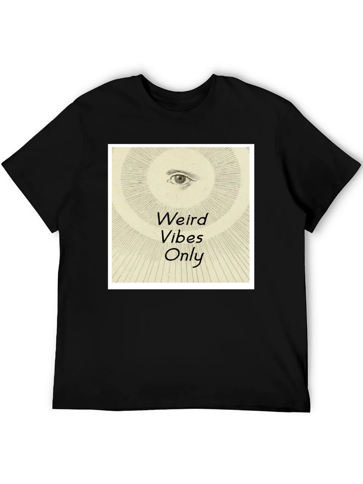 Weird Vibes Only Graphic Tee - Black Cotton T-Shirt product image 8