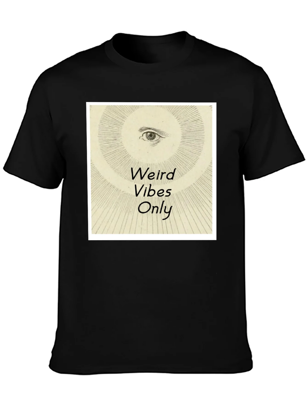 Weird Vibes Only Graphic Tee - Black Cotton T-Shirt product image 6