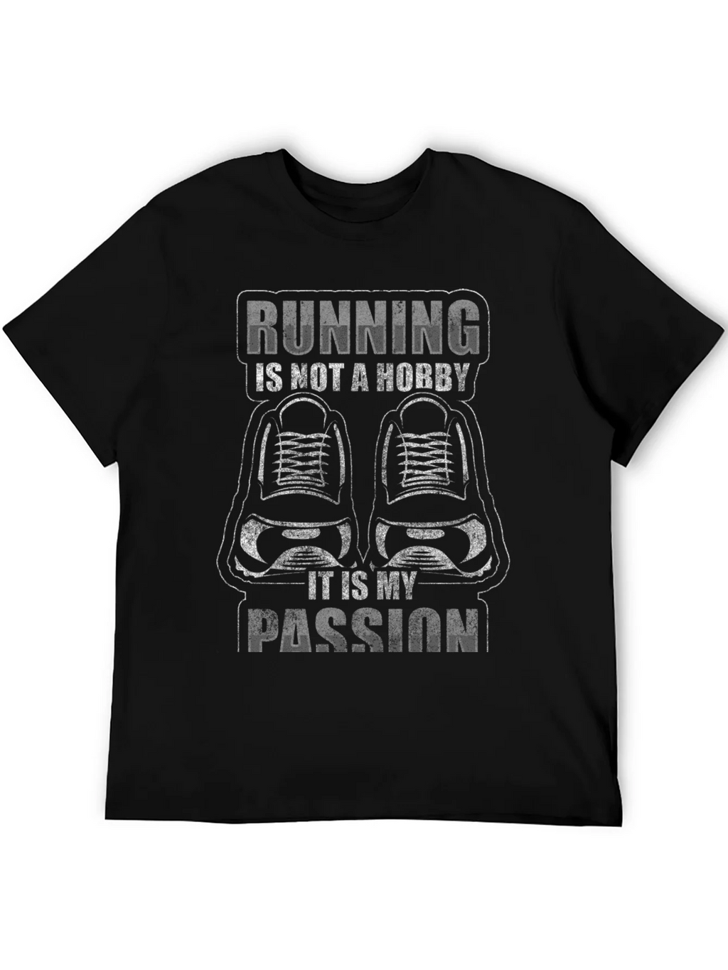 Running Passion T-Shirt - Black Graphic Tee product image 3