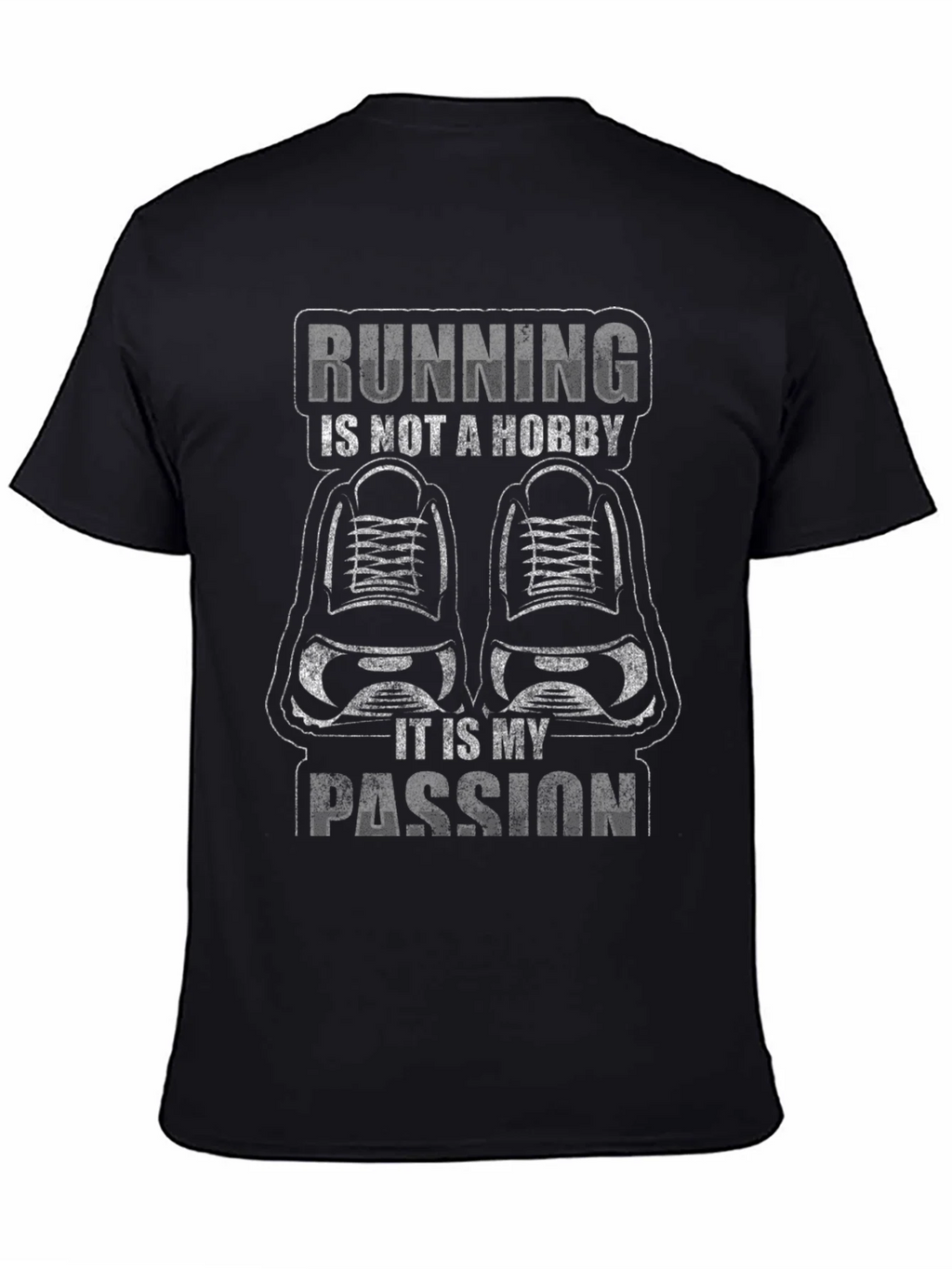 Running Passion T-Shirt - Black Graphic Tee product image 2