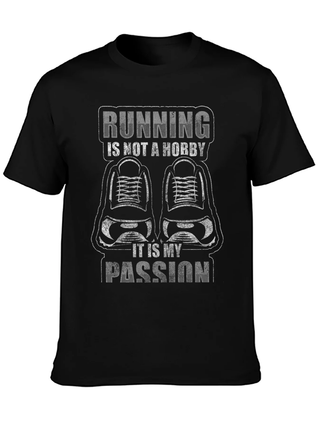 Running Passion T-Shirt - Black Graphic Tee product image 1