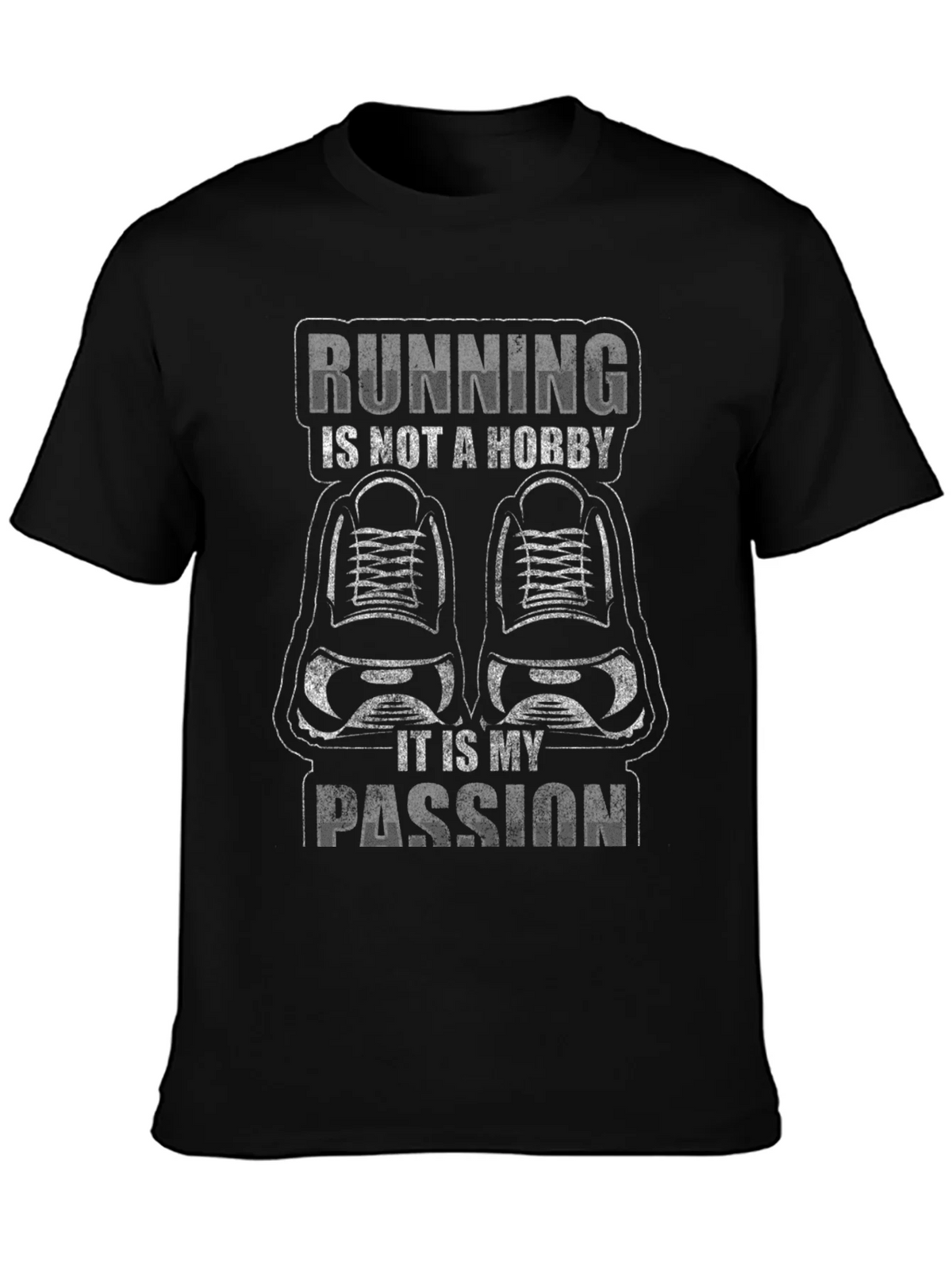 Running Passion T-Shirt - Black Graphic Tee product image 1