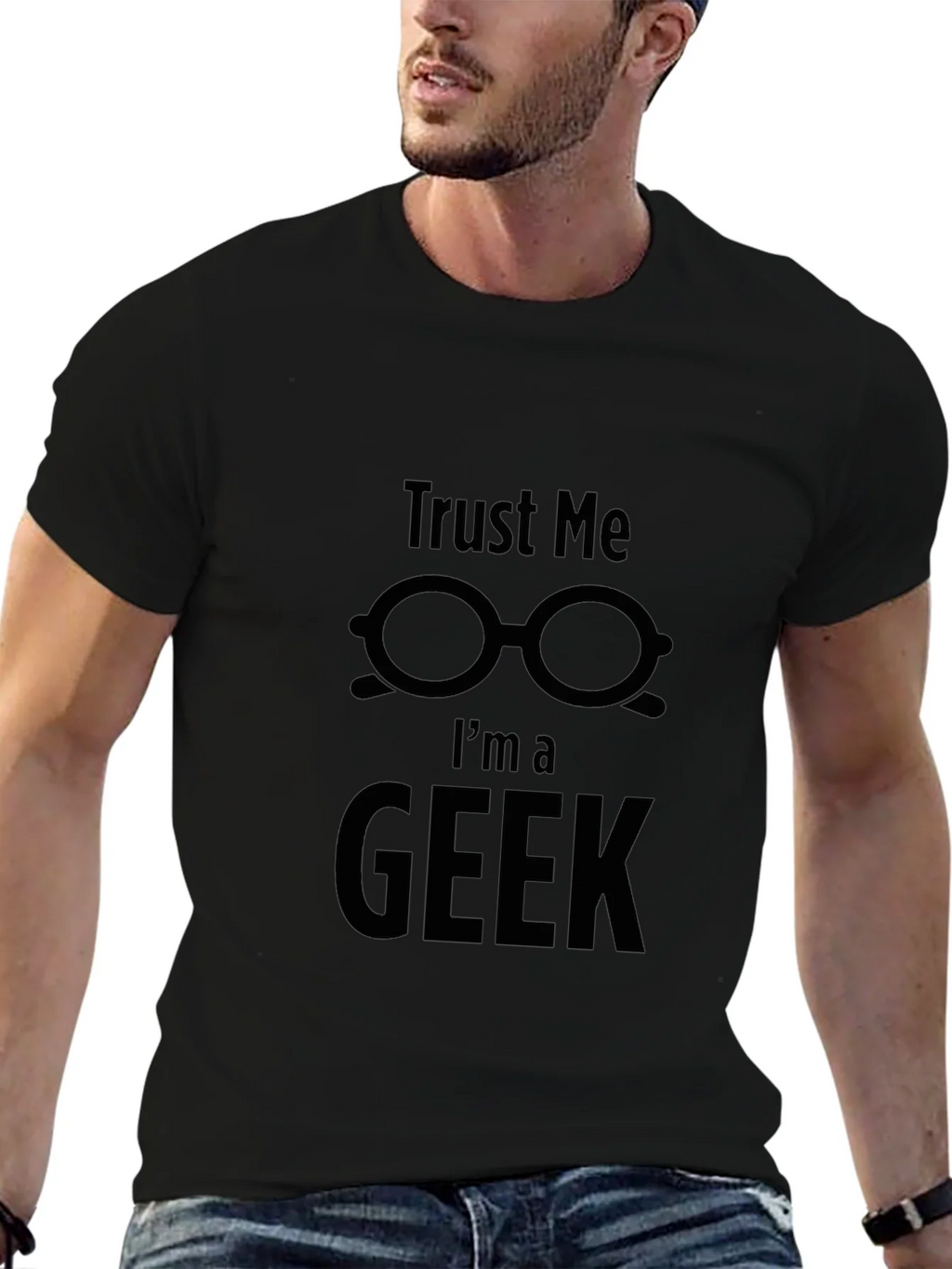 Trust Me Im a Geek T-Shirt Black Nerd Humor product image 9
