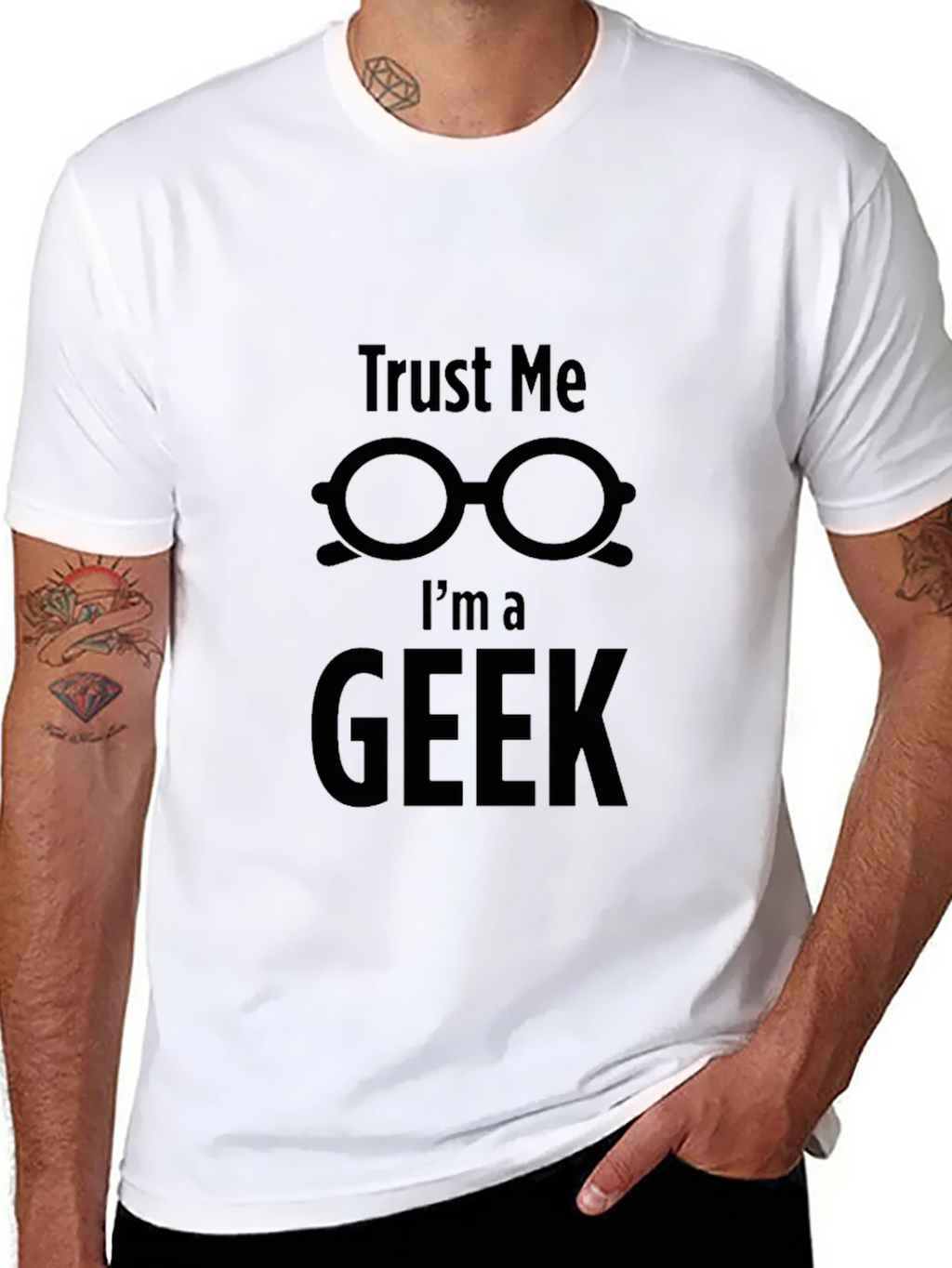 Trust Me Im a Geek T-Shirt Black Nerd Humor product image 10