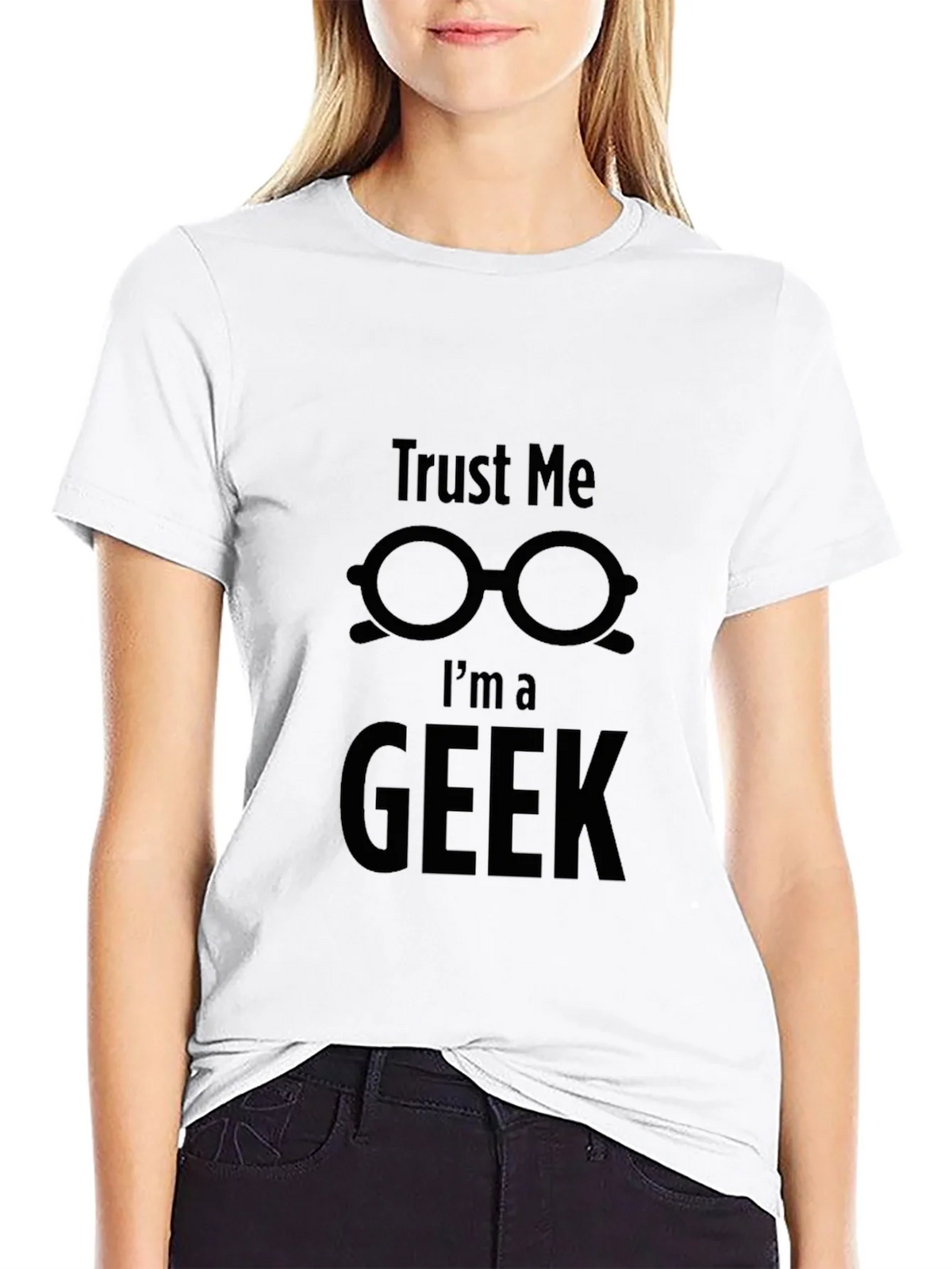 Trust Me Im a Geek T-Shirt Black Nerd Humor product image 11