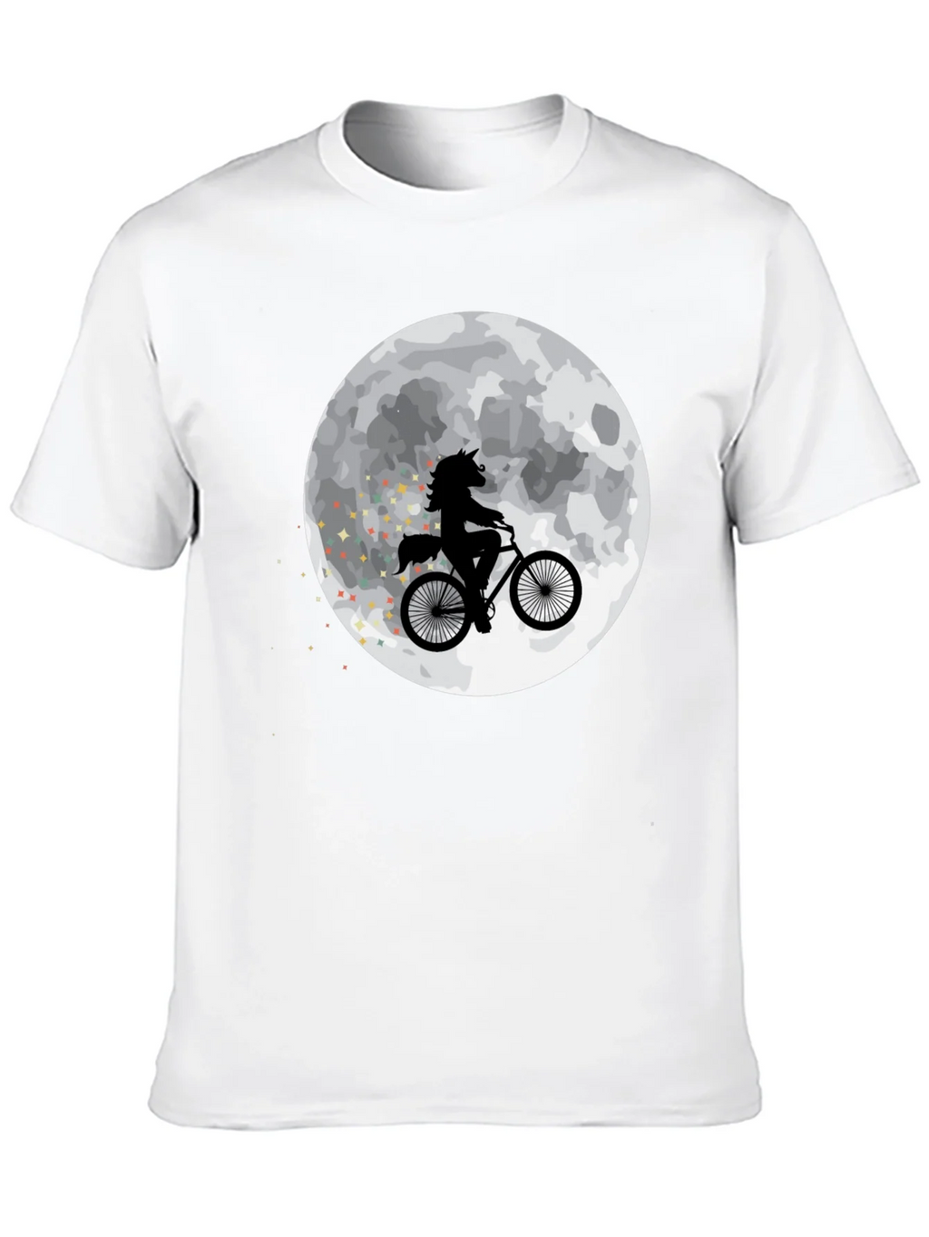 Unicorn on Bike Moon Graphic T-Shirt - Black product image 12