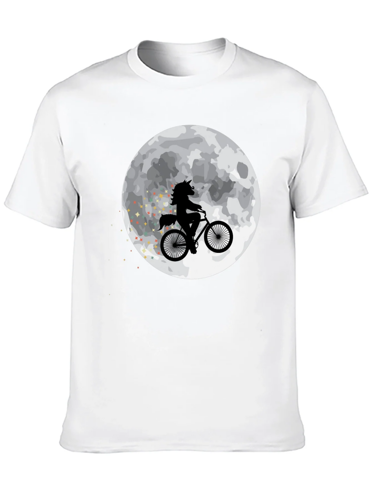 Unicorn on Bike Moon Graphic T-Shirt - Black product image 12