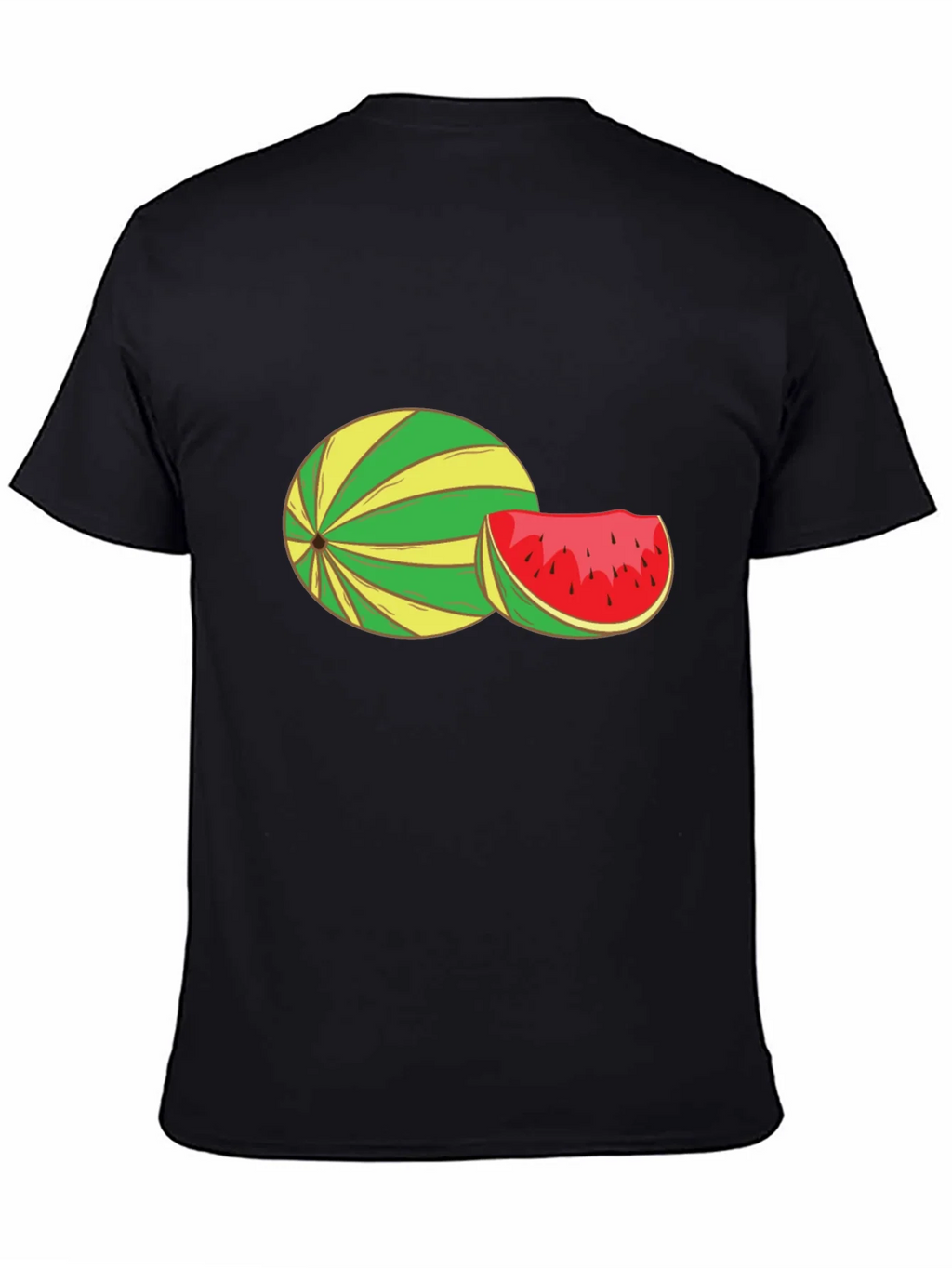Watermelon Graphic Tee - Black Cotton T-Shirt product image 7