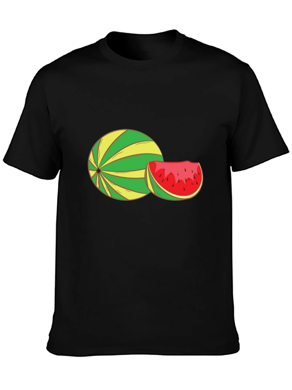 Watermelon Graphic Tee - Black Cotton T-Shirt product image 6