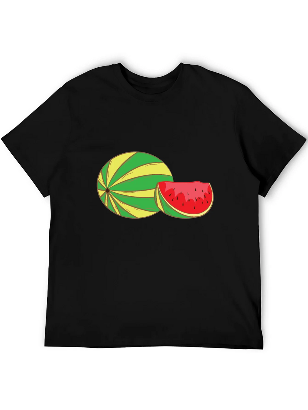 Watermelon Graphic Tee - Black Cotton T-Shirt product image 8