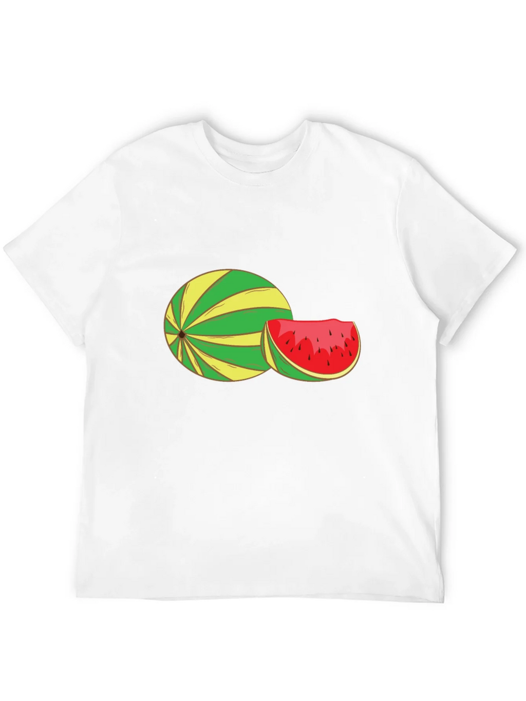 Watermelon Graphic Tee - Black Cotton T-Shirt product image 3