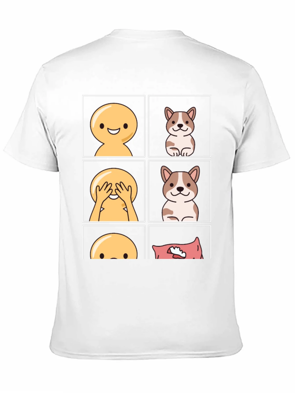Peek-a-Boo Emoji & Dog T-Shirt - Fun & Casual Tee product image 2