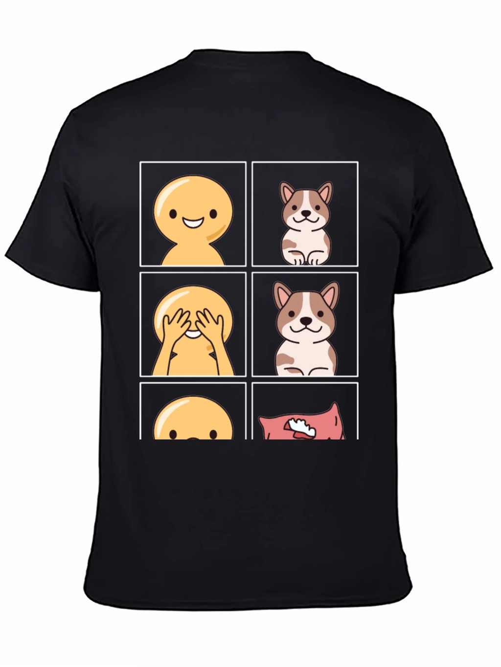 Peek-a-Boo Emoji & Dog T-Shirt - Fun & Casual Tee product image 6